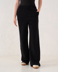 Front Slit Wide-Leg Pants