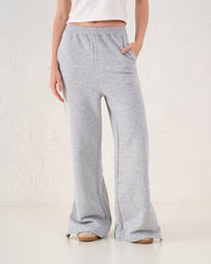 Front Slit Wide-Leg Pants