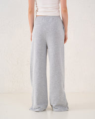 Front Slit Wide-Leg Pants