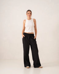 Pinstripe Wide-Leg Trousers - Venti