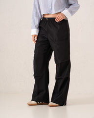 Wide-Leg Utility Cargo Pants