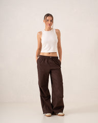 Wide-Leg Utility Cargo Pants