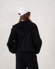 Drawstring Zip-Up Hoodie