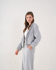 Drawstring Zip-Up Hoodie