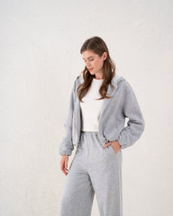 Drawstring Zip-Up Hoodie