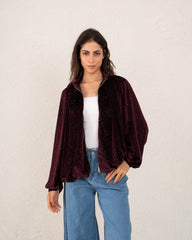 Women velvet balloon Jacket