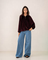 Women velvet balloon Jacket