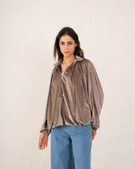 Women velvet balloon Jacket
