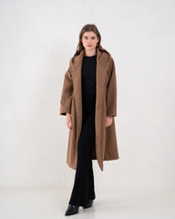 Sparkling Embellished Hooded Coat