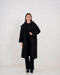 Sparkling Embellished Hooded Coat