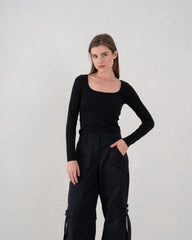 Essential Square Neck Long Sleeve Top