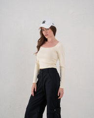 Essential Square Neck Long Sleeve Top