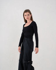 Essential Square Neck Long Sleeve Top