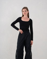 Essential Square Neck Long Sleeve Top