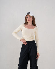 Essential Square Neck Long Sleeve Top