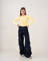 Cut-Out Seam Detail Ribbed Top - Venti