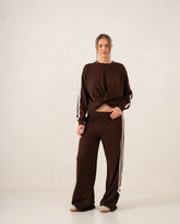 Striped Wide-Leg Pants With Bow Ties - Venti