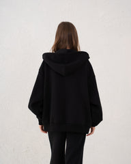 Embellished Bow Zip Hoodie