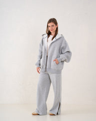 Embellished Bow Zip Hoodie