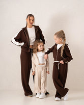 Contrast-Stripe Cropped Zip Hoodie - Venti