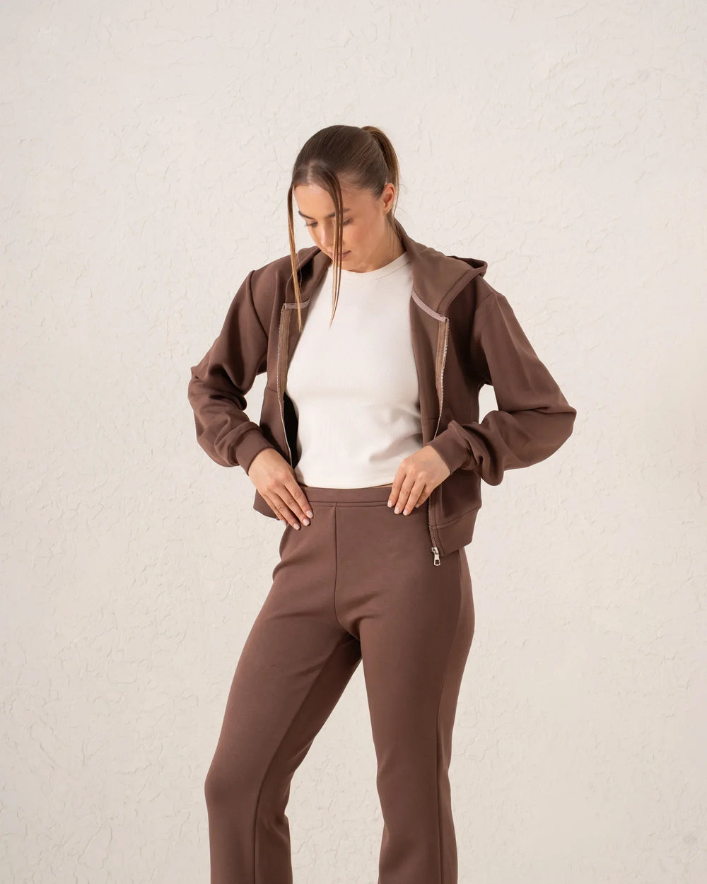 Cropped Zip Hoodie - Venti