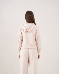 Soft Ribbed Hooded Top
