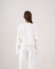 Contrast Panel Wide Sleeve Sweatshirt