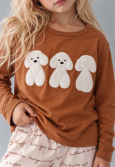 Cozy Puppy Print Pajama Set