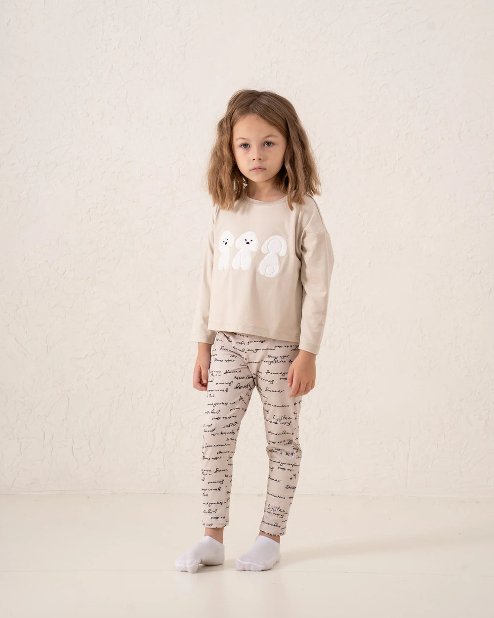 Cozy Puppy Print Pajama Set - Venti