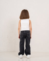 Drawstring Denim Pants