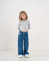 Girl midrise straight denim - Venti