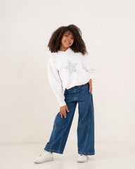 Girl denim side studded