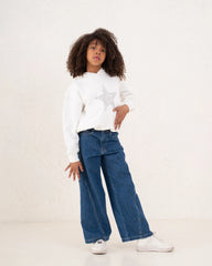 Girl denim side studded