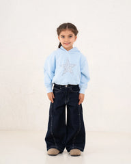 Girl denim side studded