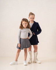 Striped Pleated Mini Skirt - Venti