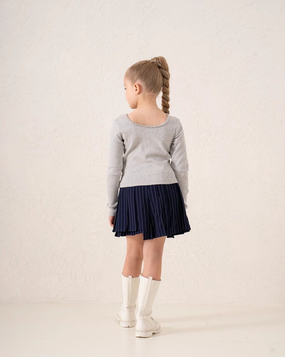 Striped Pleated Mini Skirt - Venti