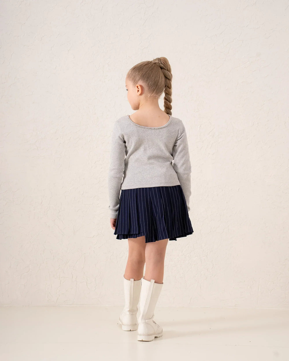Striped Pleated Mini Skirt - Venti