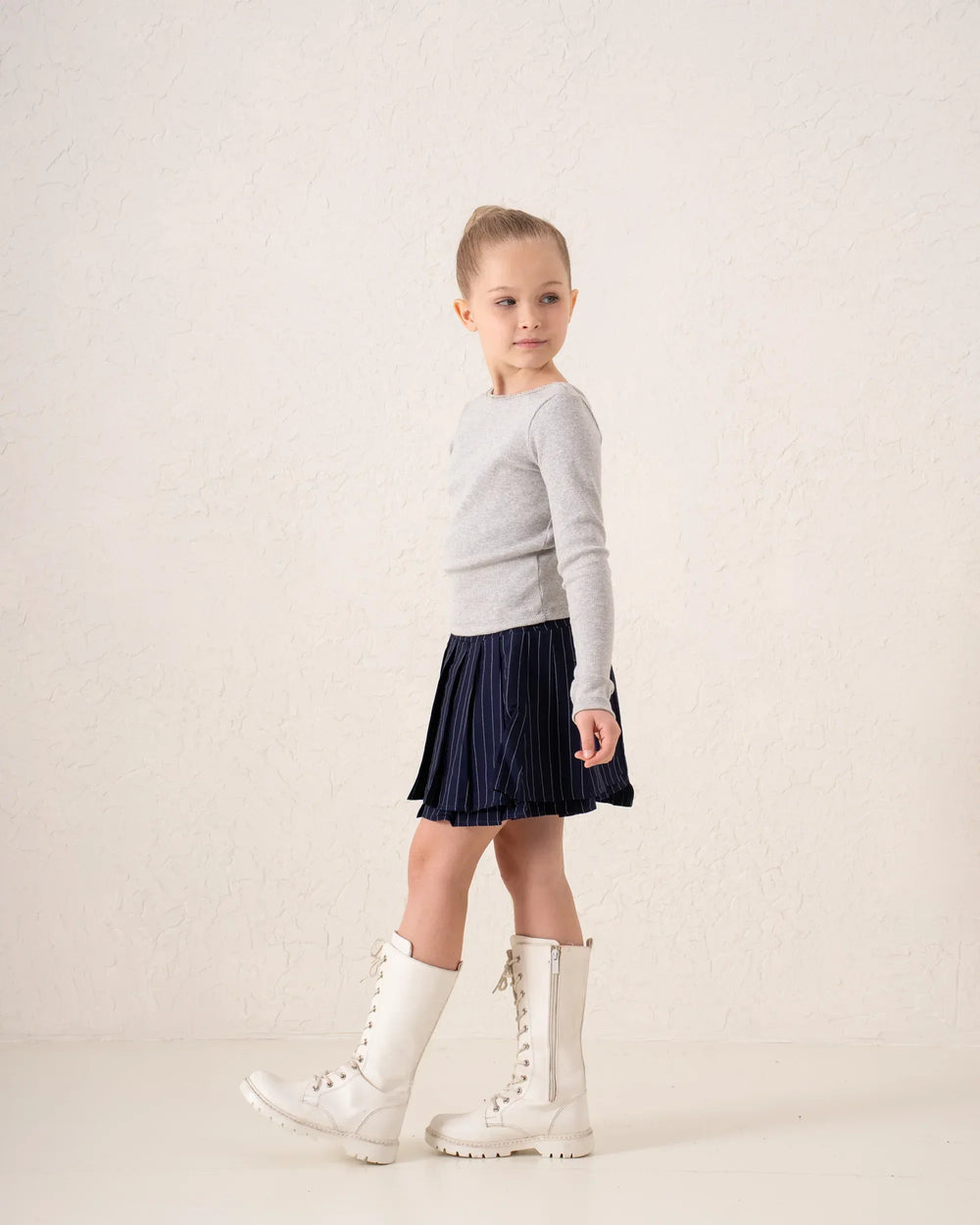 Striped Pleated Mini Skirt - Venti