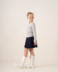 Striped Pleated Mini Skirt - Venti