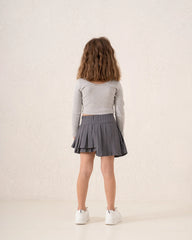Striped Pleated Mini Skirt - Venti