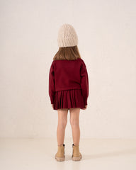 Pleated Knit Skirt