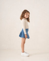 Pleated Denim Mini Skirt - Venti