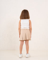 Leather Pleated Skirt