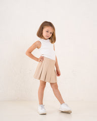 Leather Pleated Skirt