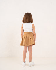 Pleated Suede Skirt