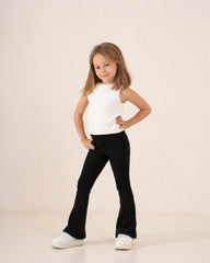Essential Ribbed Flare Pants