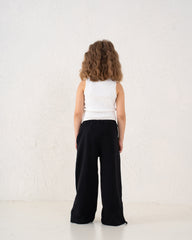 Front Slit Wide-Leg Pants