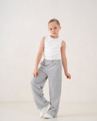 Front Slit Wide-Leg Pants