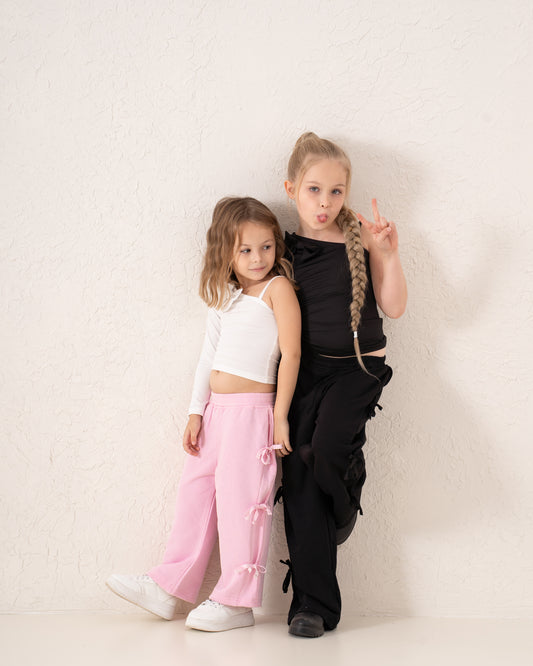 Side Bow Tie Sweatpants