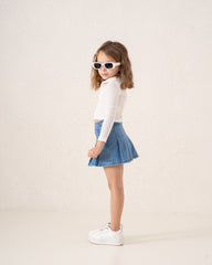 Ribbed Polo Long Sleeve Top